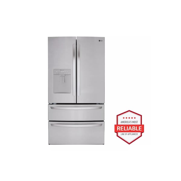 Lg 29 cu. ft. 4-Door French Door Refrigerator with External Water Dispenser and Dual Freezer Drawers LRMWS2906S - main